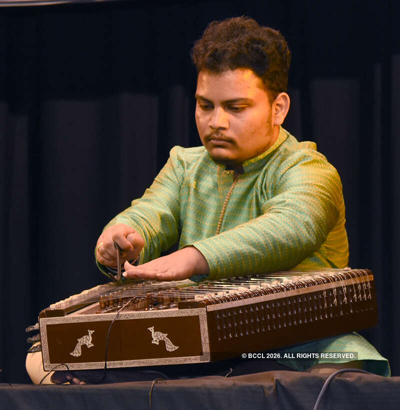 Girija Devi S Great Grandson Abhigyan Dutta Put Up A Mesmerising Santoor Recital Based On Raag Kirwani During The 89th Birth Anniversary Celebration Of Girija Devi In Kolkata Photogallery girija devi in kolkata