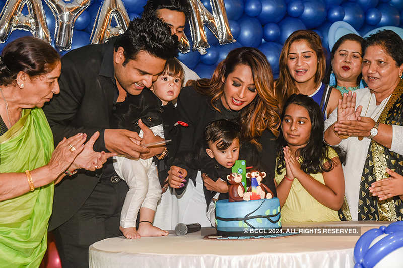 TV couple Krushna and Kashmera celebrate first birthday of their twins