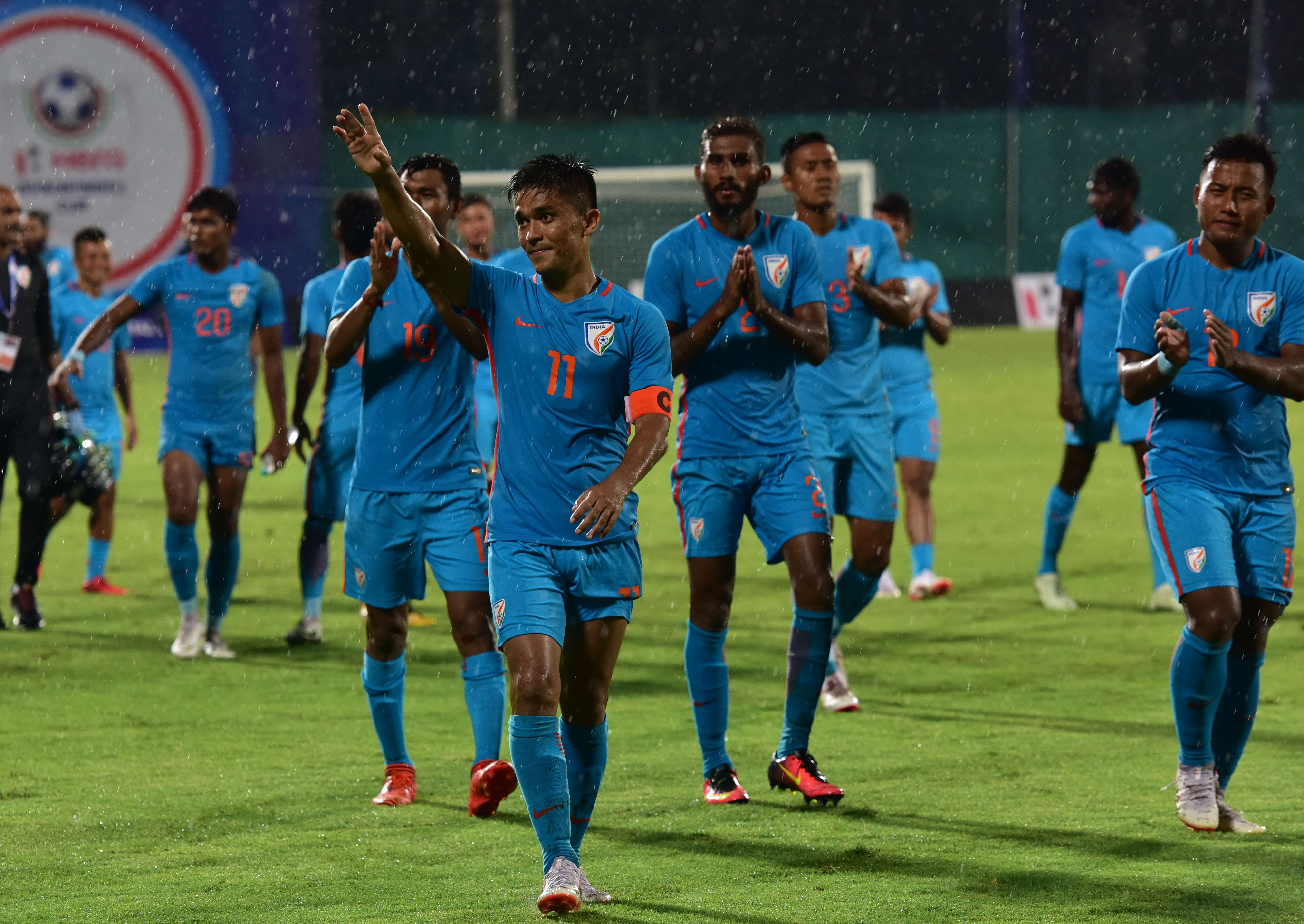 In pictures: Sunil Chhetri double on 100th game helps India beat Kenya ...