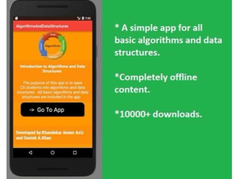 Algorithms Data Structures C Beginner Tutorial App