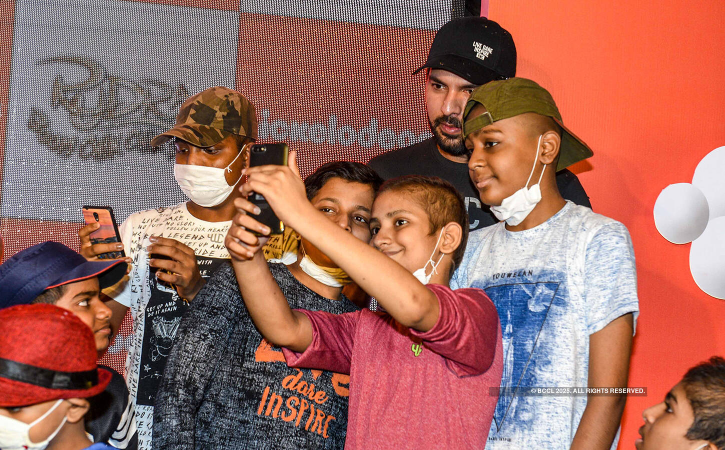 Yuvraj Singh poses for a selfie during the launch of Nickelodeon TV  channel's new cartoon show 'Rudra - Boom Chick Chick Boom' in Mumbai -  Photogallery