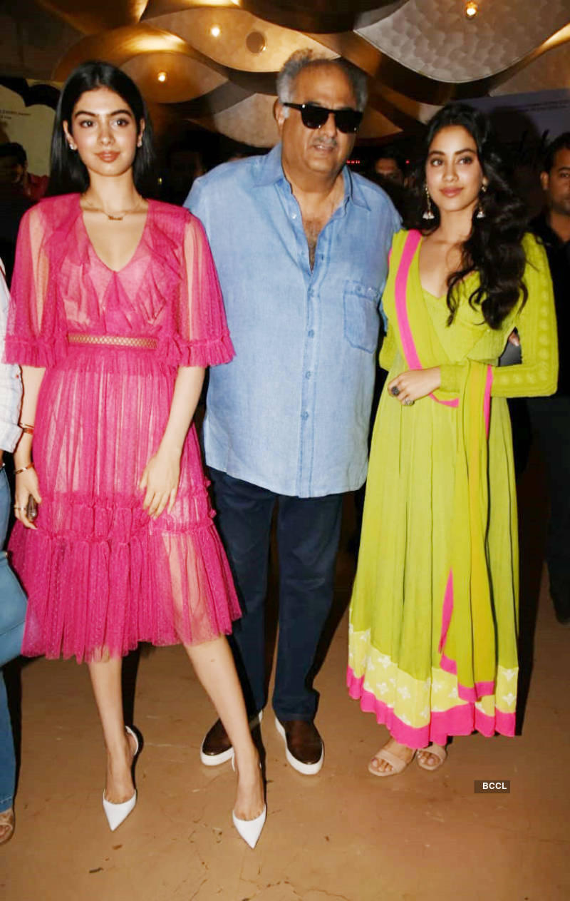 Kapoor family stands united, supports Janhvi at the trailer launch of ‘Dhadak’
