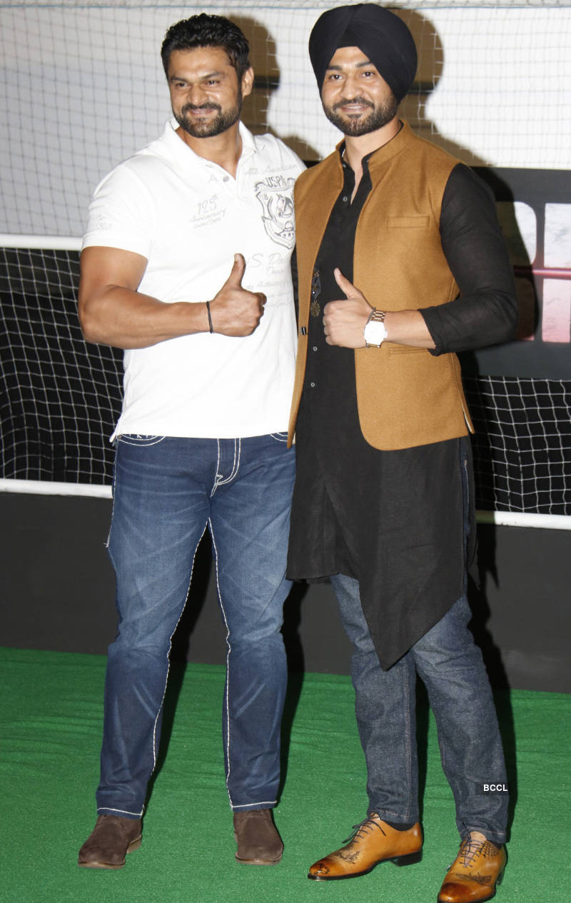 Bikramjeet and Sandeep Singh pose together during the trailer