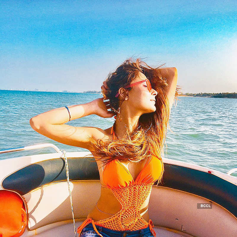 Unaffected by trolls, Sara Khan shares bold pictures from her beach vacations