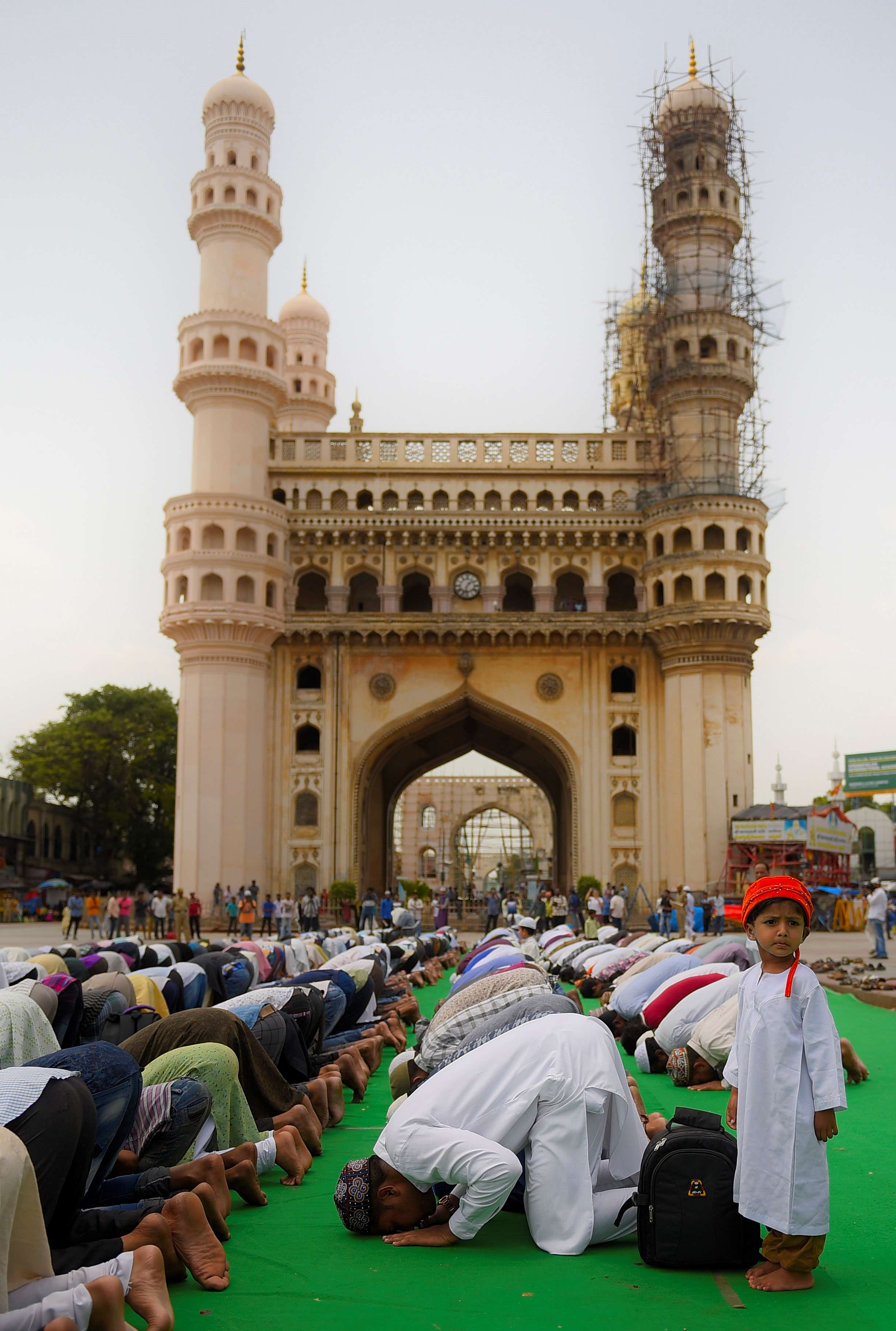 Image result for friday prayer at charminar