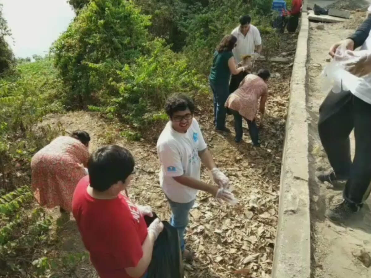 Mumbaikars take part in a Powai lake clean-up