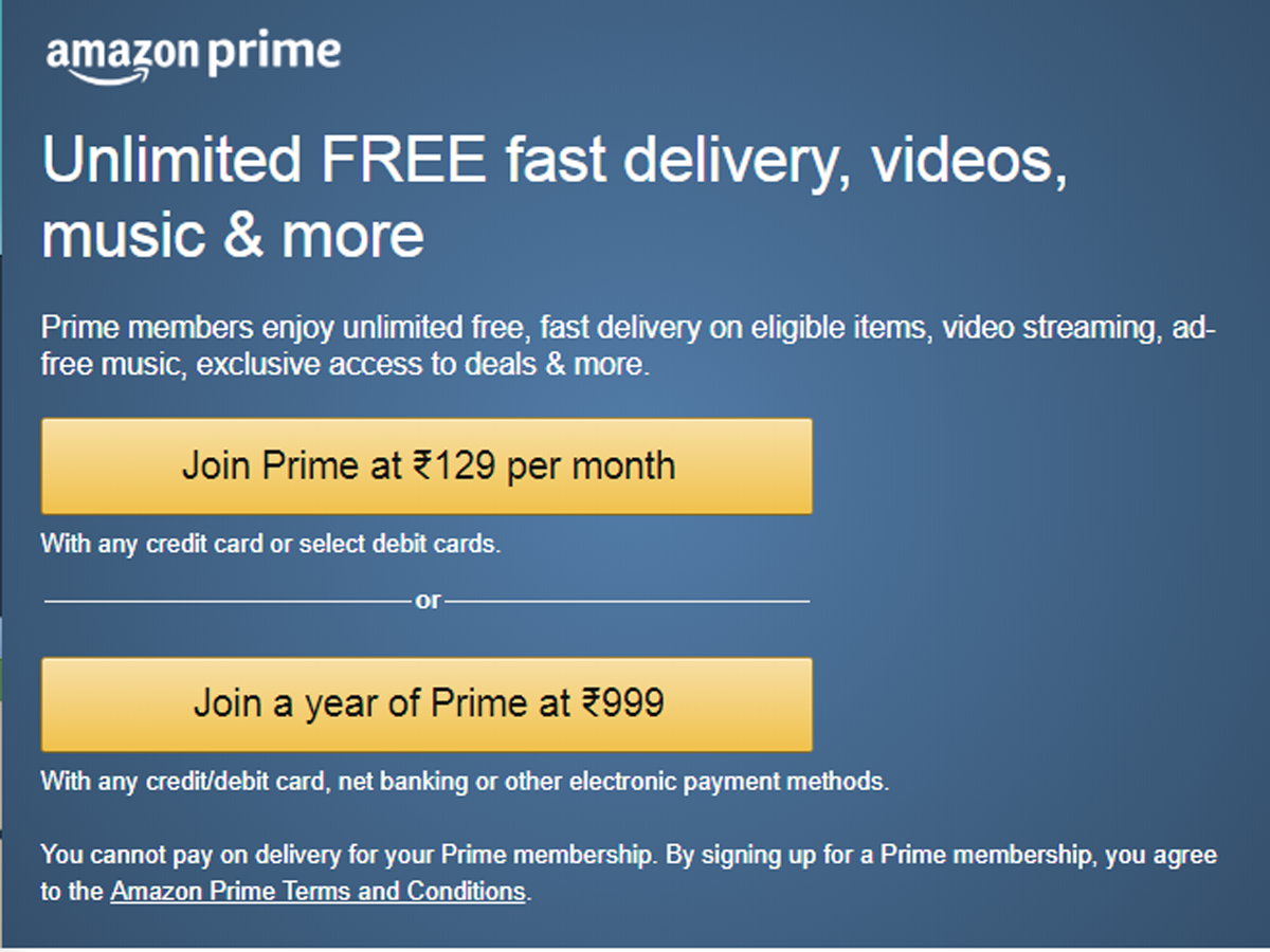 Amazon Prime monthly subscription launched at Rs 129 All you need to