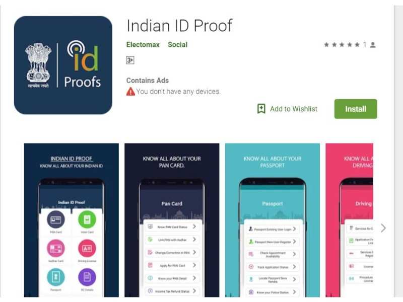 Types Of Id Proof In India