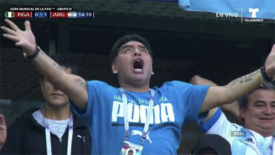 Viral photos of how Diego Maradona celebrated Argentina's victory in a do or die match
