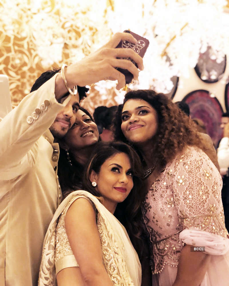 Inside pictures from Shloka Mehta and Akash Ambani's starry engagement ceremony