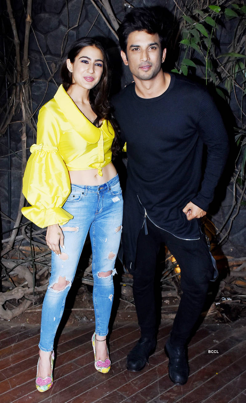 Sara Ali Khan and Sushant Singh Rajput grace the wrap up party of 'Kedarnath'