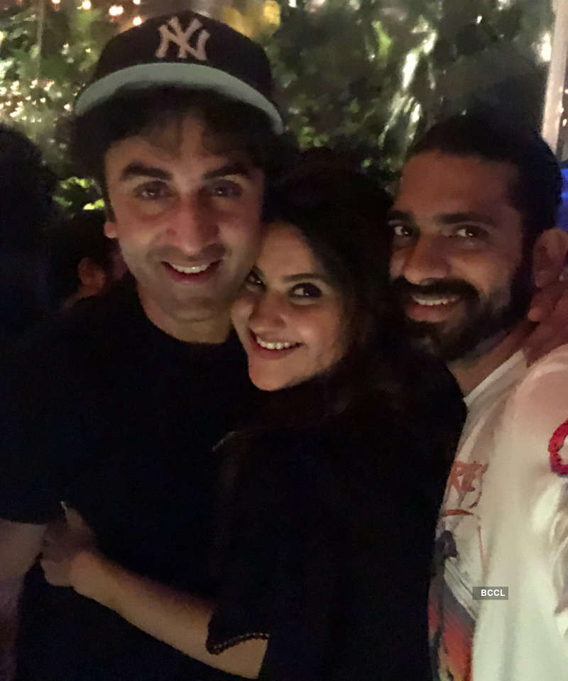 Ranbir Kapoor & Karishma Tanna chill together, celebrate Sanju’s success with teammates