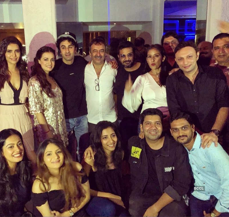 Ranbir Kapoor & Karishma Tanna chill together, celebrate Sanju’s success with teammates