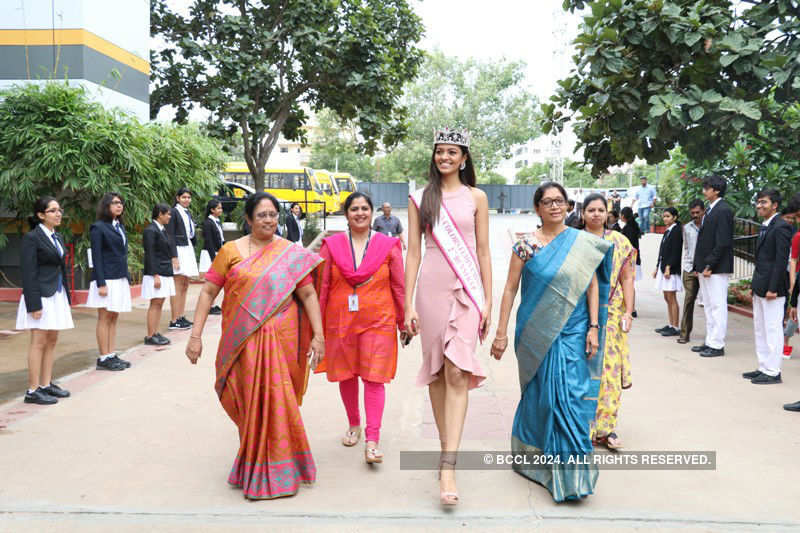 Miss India 2018: Shreya Rao Kamavarapu visits her School and College