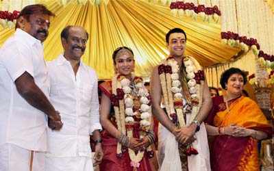 Soundarya & Ashwin visit Tirupati temple