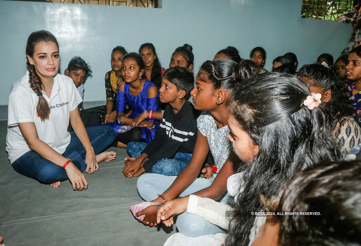 Dia Mirza visits 'Save the Children' campaign