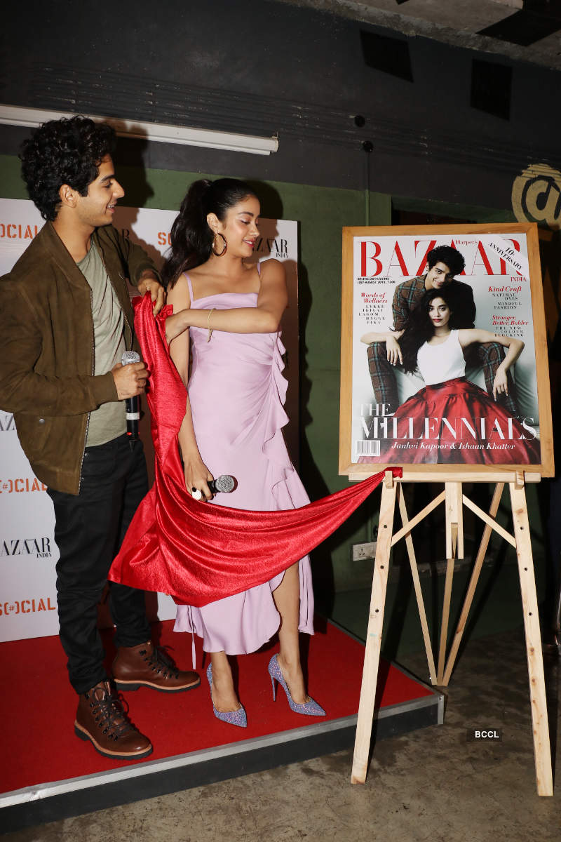 Janhvi Kapoor and Ishaan Khatter unveil cover of a magazine