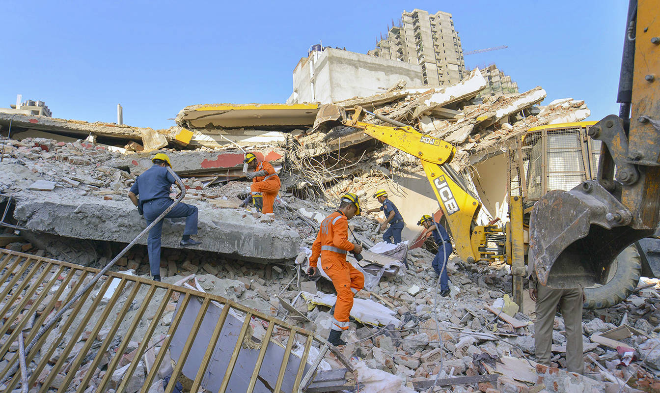 Three dead, several trapped as two Greater Noida buildings collapse