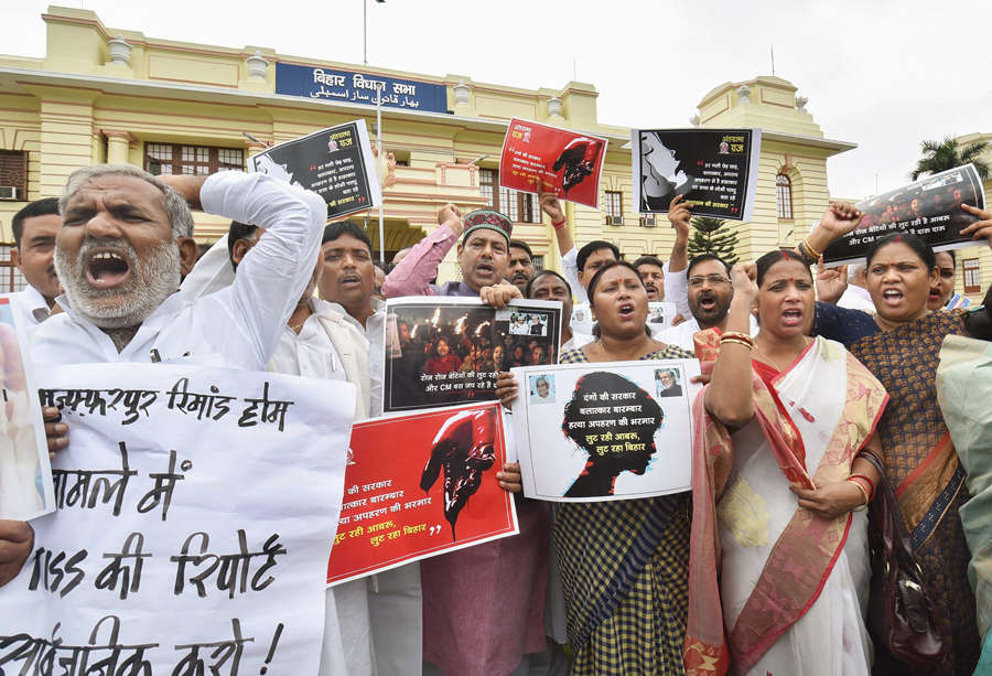 In pics: Protest over Bihar shelter rapes
