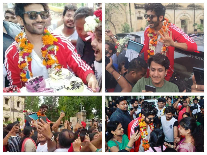 This is how Kartik Aaryan was received in his hometown in Gwalior