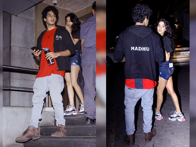 Image result for Ishaan Khatter and Janhvi Kapoor snapped post movie date