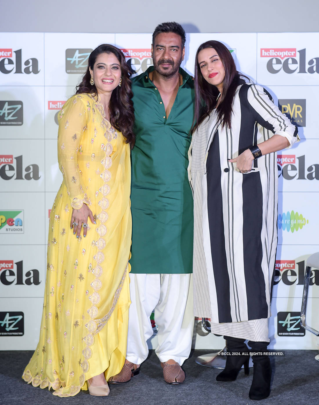 Ajay Devgn and Kajol at the trailer launch of 'Helicopter Eela'