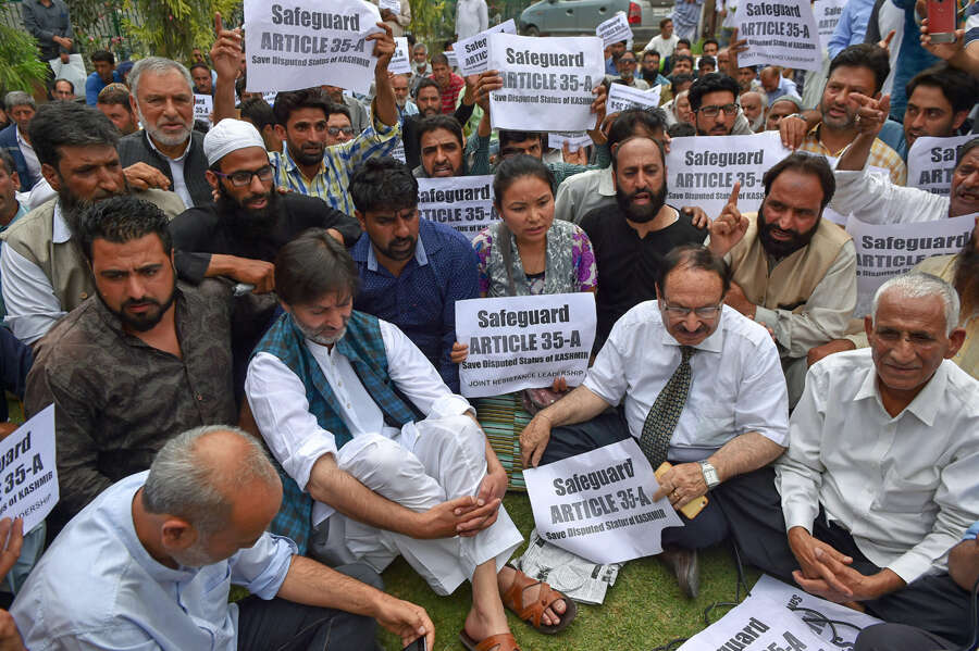 Protest over Article 35A cripples life in Kashmir