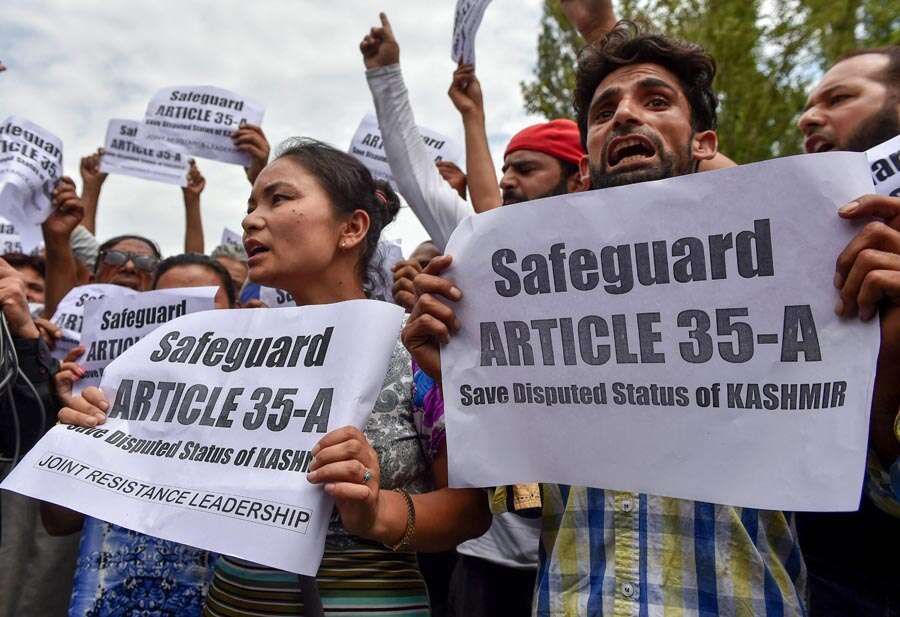 Protest over Article 35A cripples life in Kashmir