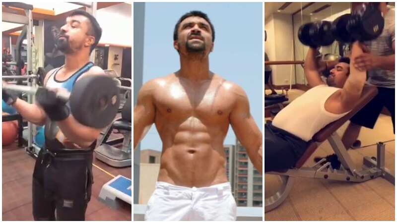 Here's a peek into actor Ajaz Khan's workout