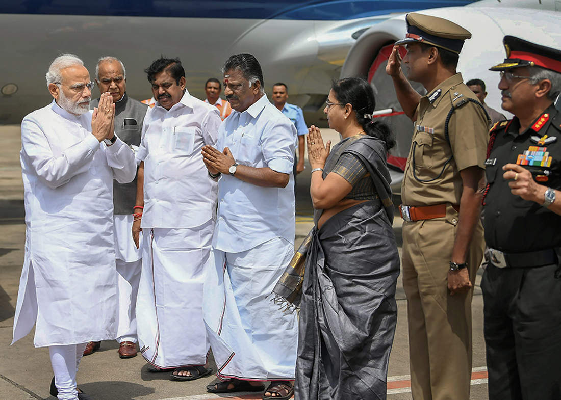 PM Narendra Modi and thousands of DMK supporters pay last respects to M Karunanidhi