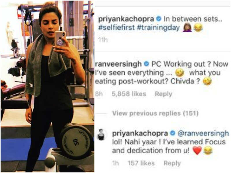 Ranveer Singh and Priyanka Chopra's Instagram conversation 