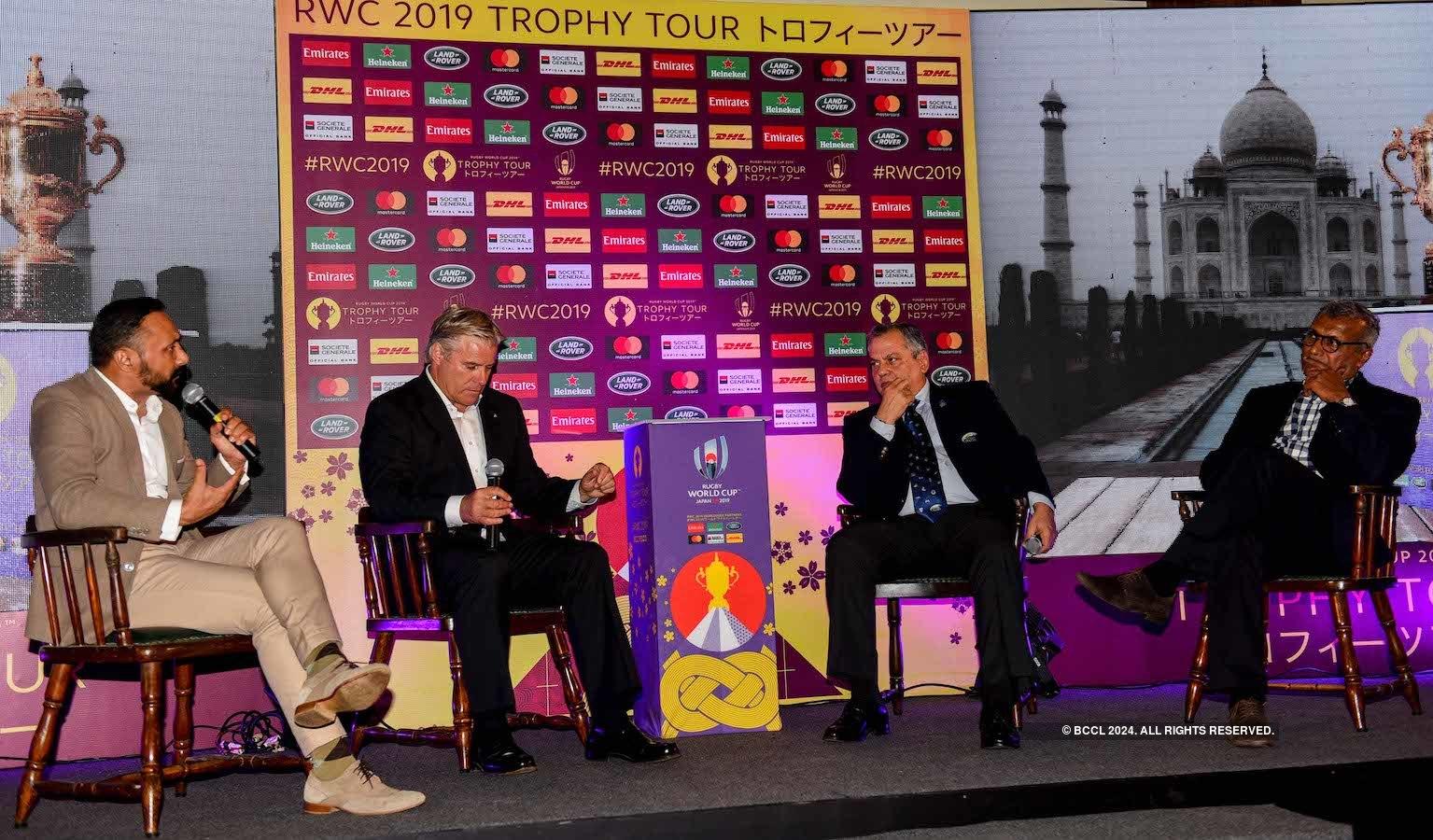 Sidharth Malhotra and Rahul Bose at Rugby World Cup 2019 Trophy Tour launch