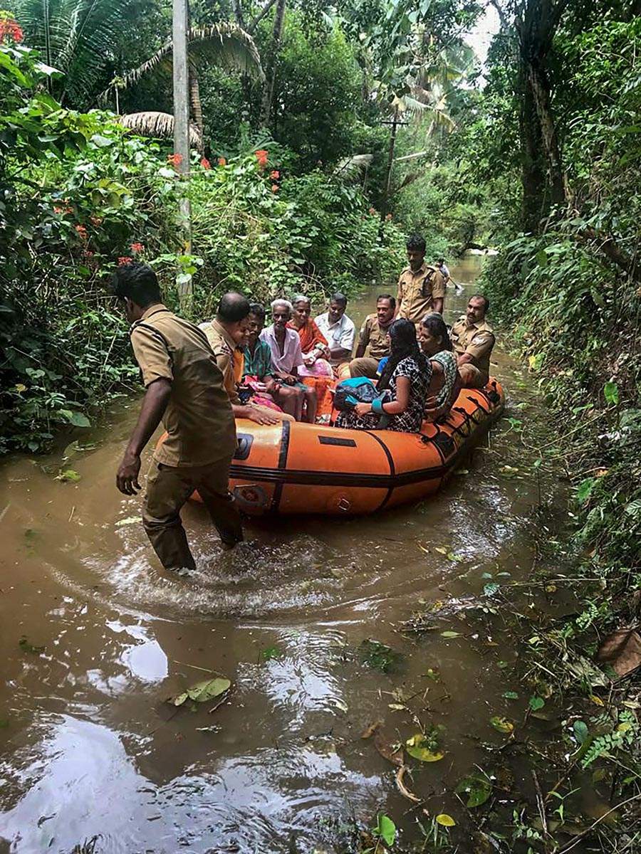 Heavy rains leave a trail of destruction in Kerala
