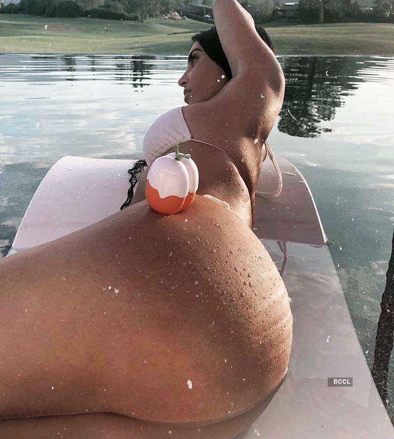 Kim Kardashian creates storm on social media with her bikini pictures