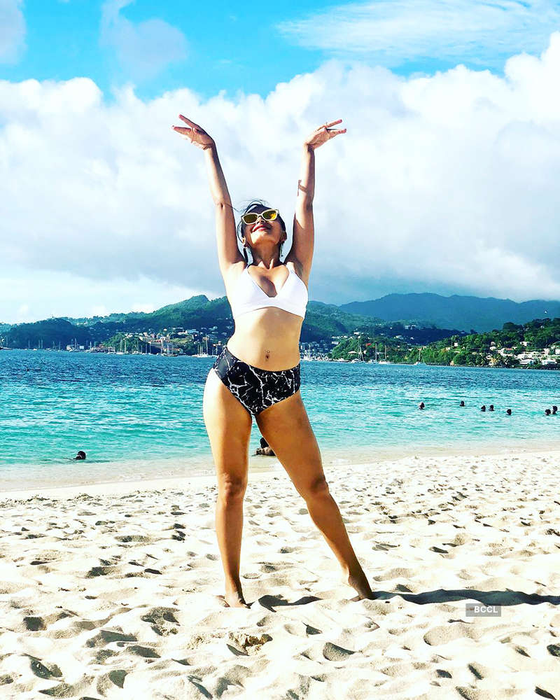 Actress Katie Iqbal turns up the heat with her bikini pictures