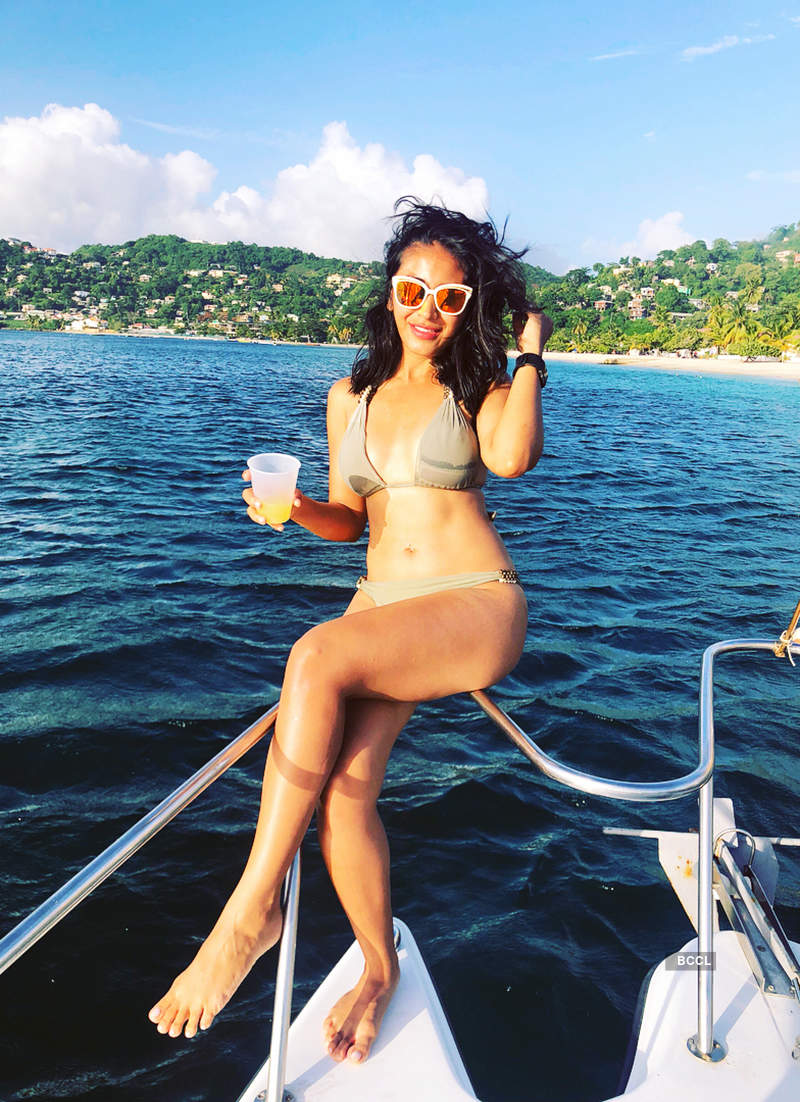 Actress Katie Iqbal turns up the heat with her bikini pictures