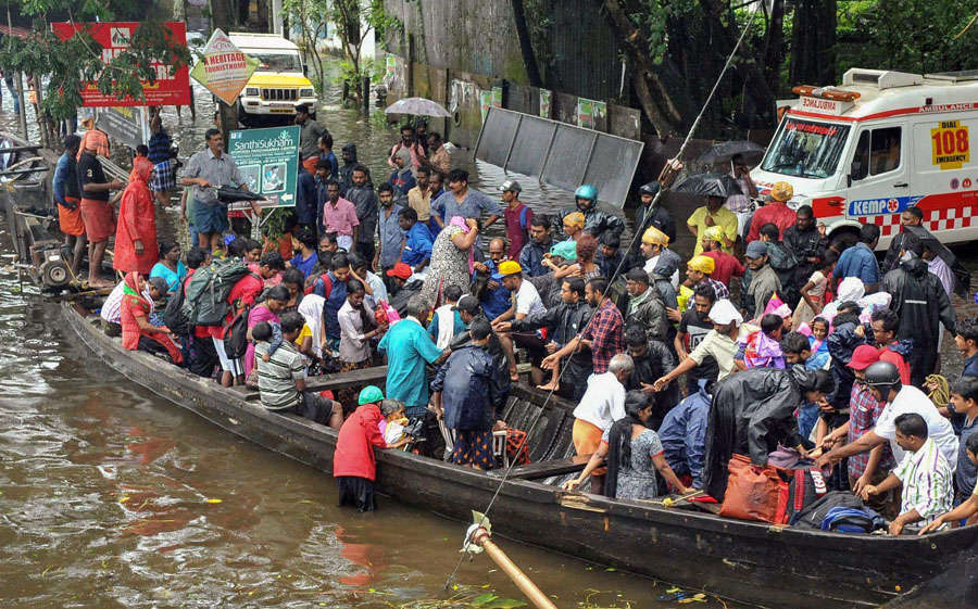 Rescue ops at full throttle in flood-hit Kerala