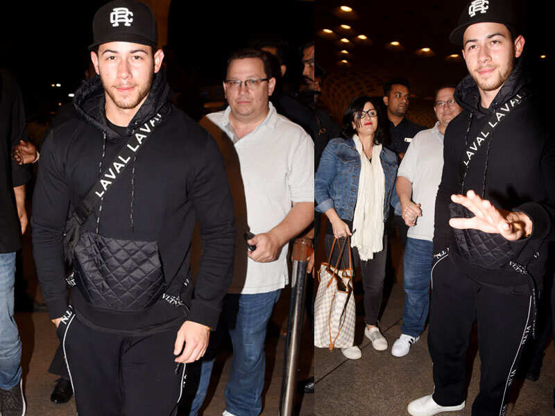 Nick Jonas and parents head back to the US after engagement celebrations with Priyanka Chopra