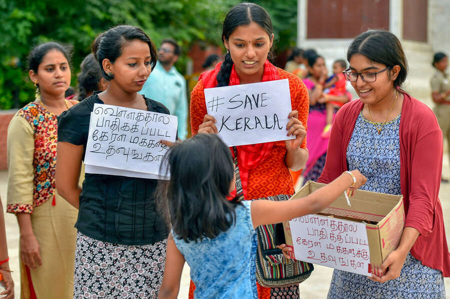 Nation extends help for Kerala flood victims