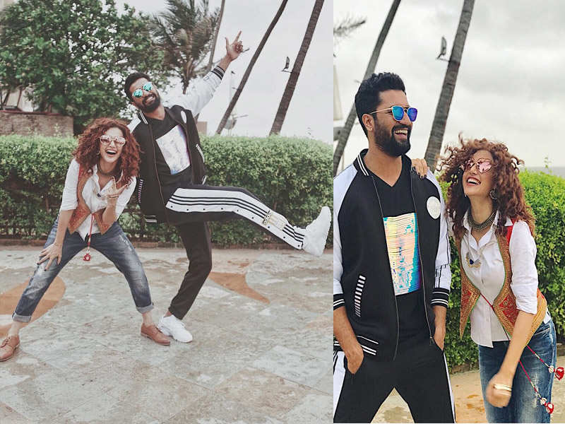 Photos: Taapsee Pannu goofs around with her 'Manmarziyaan' co-star Vicky Kaushal