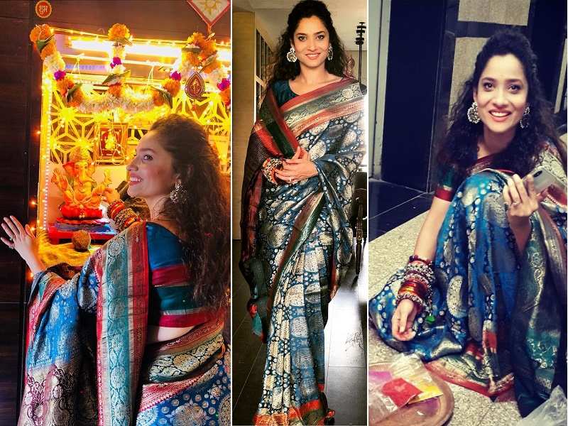Ankita Lokhande's Ganesh Chaturthi pictures are all bright and beautiful