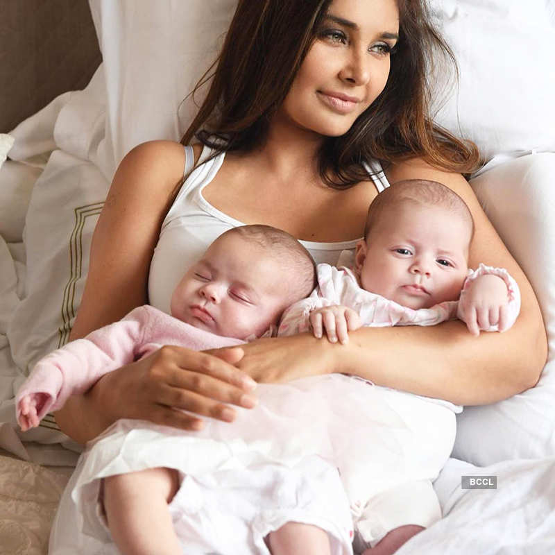 First pictures of Lisa Ray’s twin daughters Sufi and Soleil
