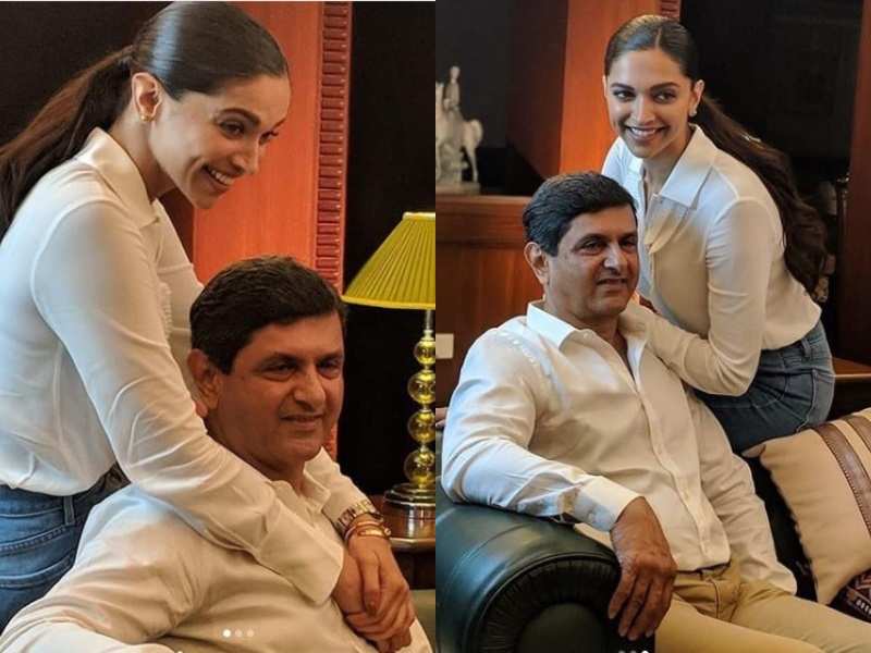 deepika padukone with father