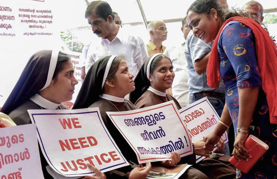 Kerala nuns continue sit-in protest over rape case