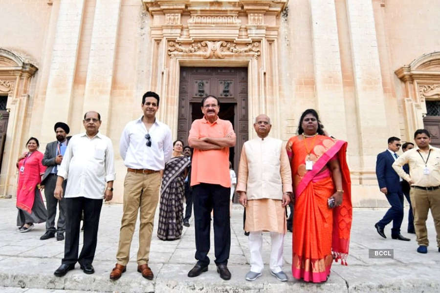 Vice President Venkaiah Naidu arrives in Romania