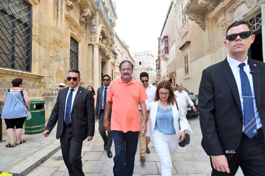 Vice President Venkaiah Naidu arrives in Romania