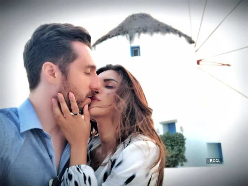 ​Shama Sikander shares a lip lock with fiancé James Milliron; see pic