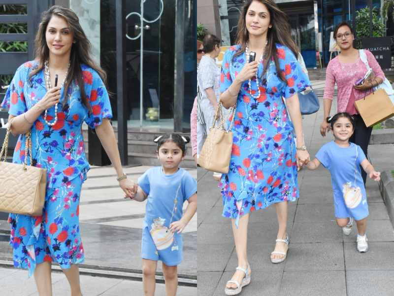 Photos: Isha Koppikar twins with her daughter on her special day
