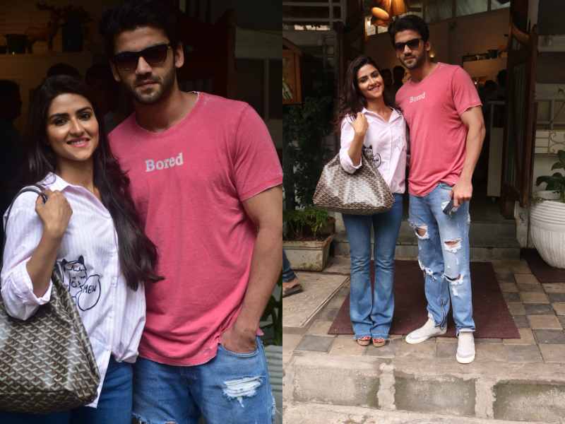 Salman Khan's soon to be launched pair Zaheer Iqbal and Pranutan Bahl spotted together at a