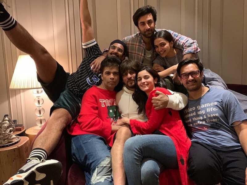 Shah Rukh Khan, Ranveer Singh, Ranbir Kapoor, Deepika Padukone, Alia Bhatt and Karan Johar come together for a picture